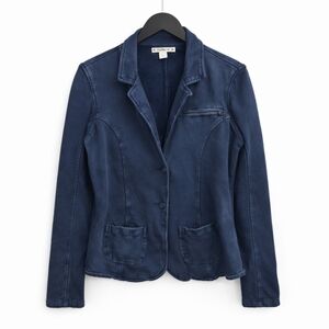 Ruff Hewn Blue Cotton Button Front Jacket Sz XL